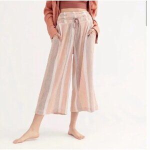 FREE PEOPLE Hamilton Cropped Wide-leg Pants SMALL